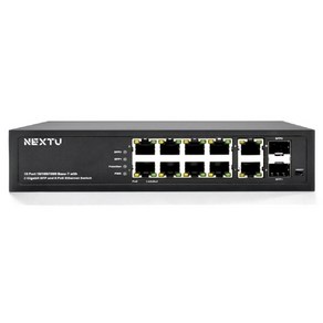 [이지넷유비쿼터스] 이지넷 NEXT-POE3822TP-SFP (스위칭허브/8포트+Uplink 2포트/1000Mbps/PoE+/SFP 2포트), 1개