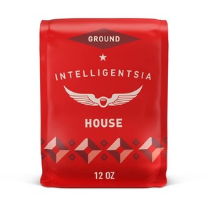 12 Ounce (Pack of 1) House Blend Gound Intelli 12온스(1팩) 하우스 블렌드 분쇄 인텔리젠시아 커피 라이트 로스트 분쇄 커피 -, 340g, 1개, 1개입