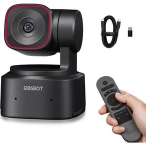 OBSBOT Tiny 2 Lite AI 구동 4K UHD PTZ 웹캠 1/2인치 CMOS 센서 4X 디지털 줌 자동 추적 제스처 컨트롤 2.0 게임/미팅/온라인 교육용 라이브스