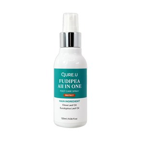 [큐어유] 푸디페아 손/발바닥 피부 손발톱 올인원 풋스프레이 발톱관리 120ml, 1개입, 1개