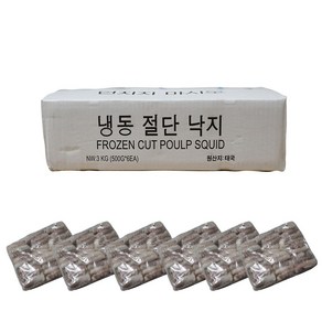 절단 낙지 L사이즈 500g 6개 총3kg 태국산 간편 손질 냉동낙지, 6팩