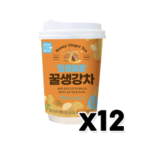 녹차원 달콤매콤 꿀생강차 원컵 30g x 12개