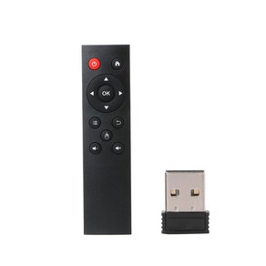 USB 수신기가 있는 Windows용 Andoid TV Box PC용 Univesal Wieless 2.4GHz 리모컨 지원, 검은색, 1개