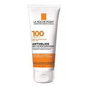 [해외] [La Roche-Posay Anthelios Melt-in Milk Sunsceen] 라로슈포제 SPF 100 안셀리오스 멜트인밀크 선크림 3oz(90ml), 1ml, 1개