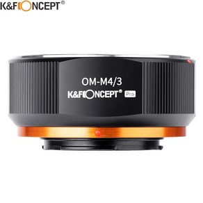 K & F CONCEPT OM-M43 올림푸스 OM 렌즈 M43 MFT 마운트 카메라 어댑터 링 마이크로 4/3 파나소닉, 1)black, 1개