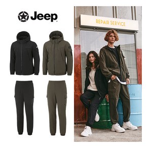 [지프] ◎ JEEP 남성 23FW 소프트 웜 우븐 셋업 2종 (자켓+팬츠)