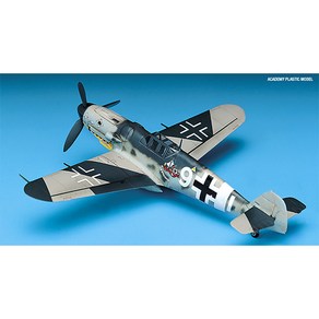 아카데미과학 1/72 BF109G-6 메셔슈미트 독일군 전투기 비행기 12467 모형 프라모델, 1개