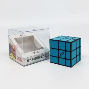 3X3 치이 자석 미러큐브 QiYi Mio M Tiled 33 루빅스 선수용 스피드 큐브 333, Blue(Magnetic), 1개