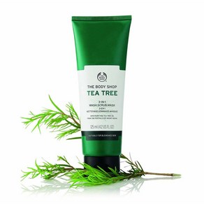 The Body Shop Tea Tee 더바디샵 티트리 워시 스크럽 마스크 4.2Fl.oz(125ml), 1개, 125ml