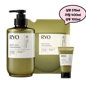 려 려 루트젠 탈모전문케어 여성 샴푸 515ml + 리필팩 400ml + 샴푸 100ml, 1개