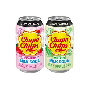 츄파춥스 딸기 밀크소다 제로 350ml x 24개/멜론, 24개