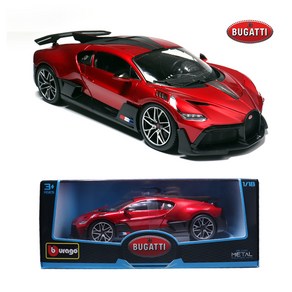 브라고 1-18 부가티 디보 레드 다이캐스트 키덜트 모형차 Bugatti Divo, 1개