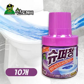 산도깨비 슈퍼청 변기세정제 병타입 라벤더향, 10개, 180g