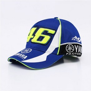 MOTO.GP Rossi No. 46 블랙 야마하 레이싱 캡 오토바이 모자 F1 레이싱 팀 캡 클래식 에디션, 조절할 수 있는, 짙은 회색, 1개