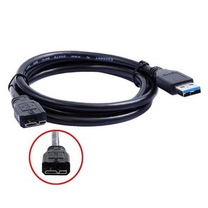 USB 3.0 MICROB 케이블 전원 충전기 및 데이터 동기화 코드 삼성 갤럭시 노트 프로 12.2 SM-P900, 02 0.5m, 1개