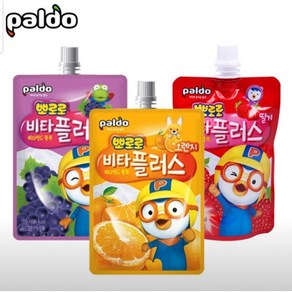 뽀로로 비타플러스 주스 어린이 음료 100ml 오렌지 포도 딸기, 1개