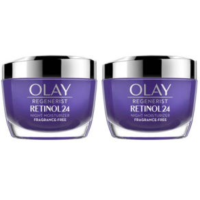 [미국직배송] 1+1 올레이 무향 레티놀 나이트 크림 48g*2개 Olay Regeneist Retinol 24 Night Facial Moistuize, 48g, 2개