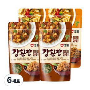 샘표 양념 강된장찌개 130g x 2p + 청국장찌개 200g x 2p, 6세트