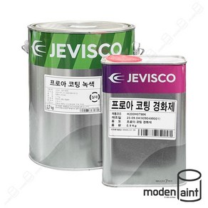 제비스코 프로아 코팅 3.6kg 2액형 실내 에폭시 바닥재 상도 경화제 포함, 1개, 회색 (경화제 포함)