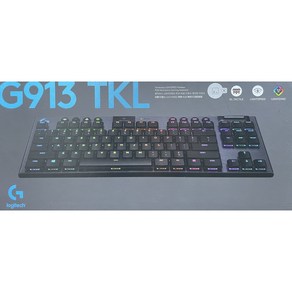 로지텍코리아 G913 TKL 텐키리스 무선 RGB 기계식게이밍, 블랙, G913TKL_텍타일(갈축), 갈축