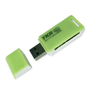 태경리테일 SD+MicoSD 카드리더기 USB2.0 두개슬롯 멀티전송, 1개