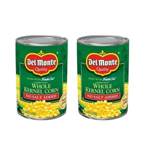 Del Monte Whole Kenel Con No Salt Added 델몬트 무염 옥수수 통조림 432g x2캔, 2개