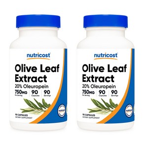 뉴트리코스트 올리브 잎 추출물 Olive Leaf 750mg 90정 2병