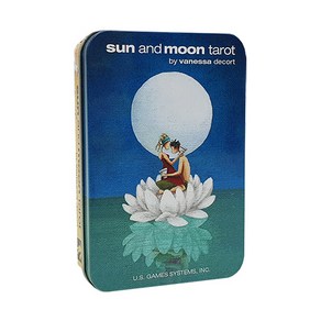 [인터타로] 틴케이스 썬앤문 타로카드 Sun and Moon Taot Tin [한글해설서+주머니증정] 직수입정품, 1개