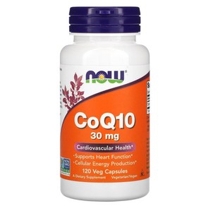 코큐텐 코엔자임큐텐 NOW 푸드 CoQ10 30mg 120mg, 60정, 1개