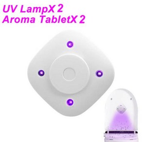 변기 UVC UV 휴대용 미니 살균 램프 LED 변기 보울 라이트 USB 충전식 자외선 살균기, 2) UV Lamp-2set