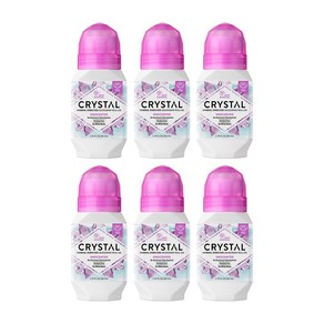 6개 미네랄 데오드란트 데오도란트 롤 온 eniched 무향 66 ml Cystal, 66ml x 6개