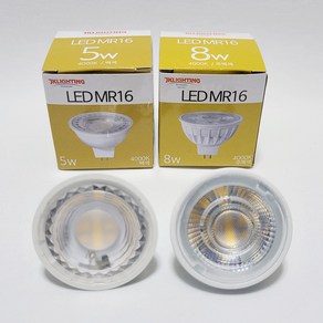 LED MR16 램프 5W 8W 주백색 핀타입 할로겐 JK, 1개