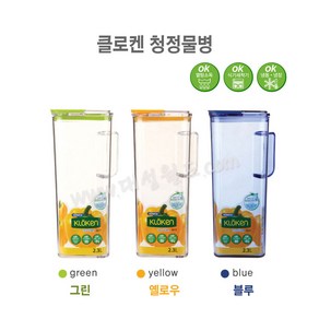 대성월드 에코클리어물병 - 1개 / 1.4L / 1.9L / 2.3L / 냉장고정리 물병 물통 코멕스, 에코클리어물병(카키)