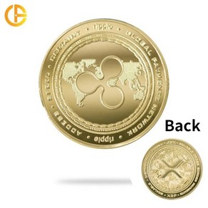 new cypto xp coin alloy ipple coin gold cyptocuency with coin box fine coppe ipple coin cust, xp1, 1개