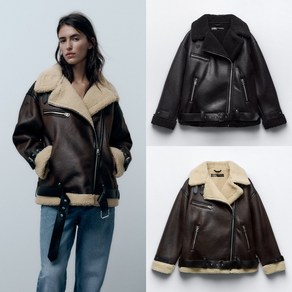 ZARA 자라 벨트 디테일 더블 페이스드 무스탕 점퍼 2컬러 Z1152