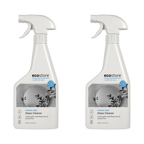 Ecostoe 에코스토어 스트릭 프리 글래스 유리 표면 클리너 세정제 500ml 2팩, 2개