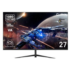 큐빅스 CX270F165 게이밍 165Hz 27인치 모니터 FHD 광시야각 HDR 틸트 와이드 모니터암 사용가능