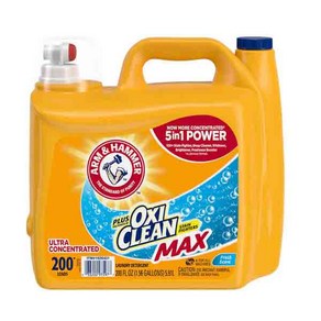 암앤해머 플러스 옥시크린 맥스 HE 리퀴드 세탁 세제 액상세제 5.91L Am & Hamme Plus OxiClean Max HE, 5.93L, 1개