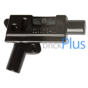 레고 부품 무기 자동총 Black Minifig Weapon Gun Pistol Automatic Medium Bael 6103643 62885, 1개