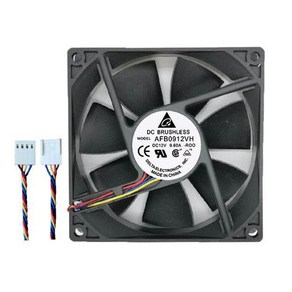 DC 용 AFB0912VH 90mm 냉각 팬 90x90x25mm 4-P 듀얼 볼 베어링 4000RPM 85CFM 고속 CFM CPU 서버 용 AFB0912VH 90mm, 1개