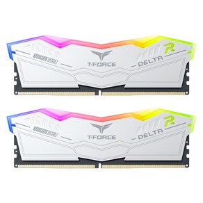 TEAMGROUP T-Force DDR5 6000 CL30 Delta RGB 화이트 패키지 32GB(16Gx2)