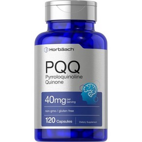 Hobäach PQQ Supplement 40 mg  120 Capsules  Maximum Stength  Non-GMO and Gluten Fee Supplemen, 1개, 120정