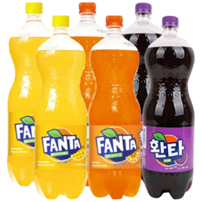 환타 파인1.5L+오렌지1.5L+포도1.5L 각2펫씩 총6펫, 6개, 1.5L