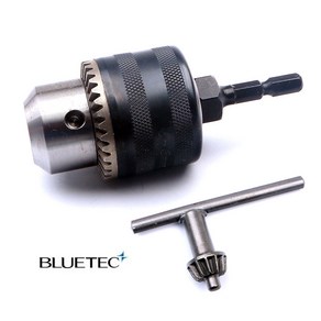 BLUETEC 원터치 드릴척 1.5mm~13mm 육각 생크 HEX 6.35 어댑터 세트 임팩 드릴 임팩드릴 임팩트드릴 나사산척 셋트 드릴척핸들 포함 아답타 1_2-20UNF 드릴척셋트 드릴척세트 SET 샹크, 1개