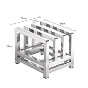 업소용 도마 칼 정리대 식당 거치대 보관 건조대 스테인리스 받침대, 소재 3 격실 5 cm 202, 1개