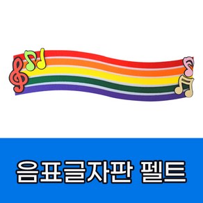 힘찬쇼핑_ 게시판 꾸미기 펠트지 _ 음표 글자판 1개 _ 환경 구성 환경꾸미기 교실꾸미기 게시판꾸미기재료 만들기재료 환경재료 펠트 펠트지만들기