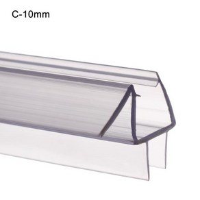 샤워부스 문턱 쫄대 바닥 물막이 욕실 문 보호대 프로파일 유리 샤워 스크린 도어 투명 씰 스트립 유용한 고무 씰링 창문 웨더 4-12mm 갭 1PC