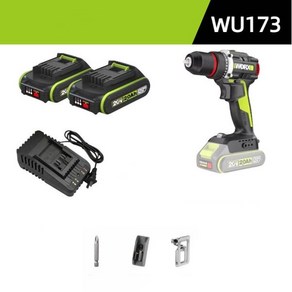 웍스 WORX WU173 컴팩트 20V 충전 드릴 드라이버 2.0AH /배터리 2개, 1개