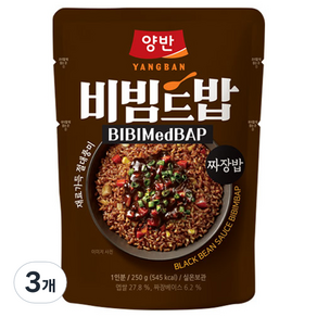 동원 양반 비빔드밥 짜장밥 포켓, 250g, 3개