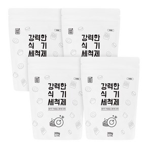 깔끔대장 강력한 식기세척제, 200g, 4개